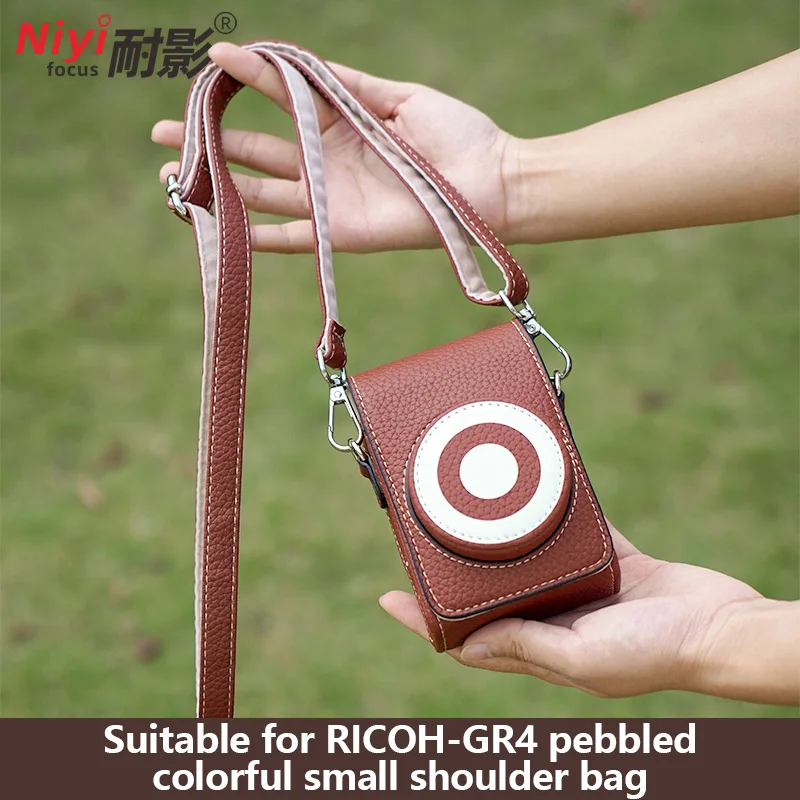 Camera Case Cover for Ricoh GR3/GR3x/GR4, Full Body Protective Leather Bag with Adjustable Shoulder Strap
