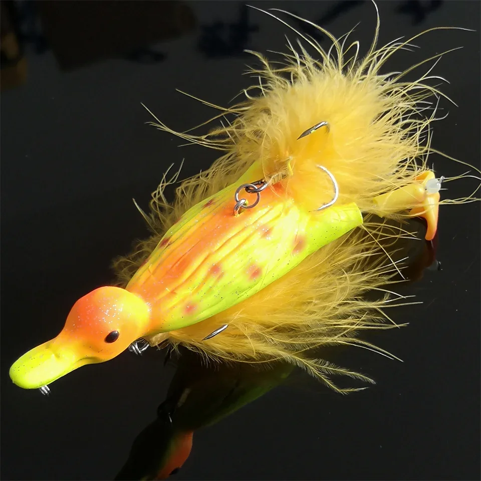 3D 29G DUCK Topwater Fishing Lure Floating Artificial Bait Plopping and Splashing Feet Hard Fishing Tackle Geer