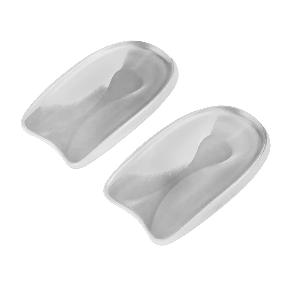 1 Pair Flexible U Shape Silicone Gel Heel Pads Non Pain Relieve Spur Cushion Plantar Fasciitis Remission - Size L