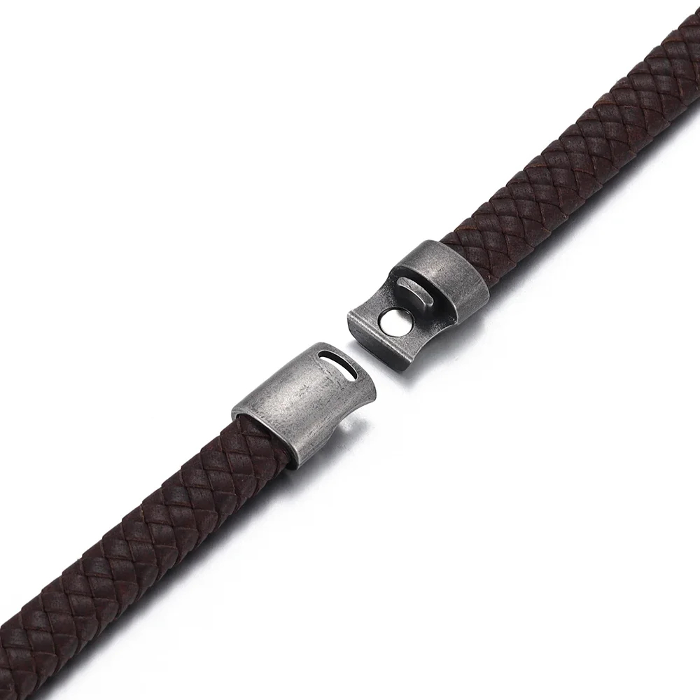 Stainless Steel Magnetic Clasp Hole 10*5mm 11*6mm Leather Cord Clasps Magnet Lace Buckle for Bracelet DIY Jewelry Making