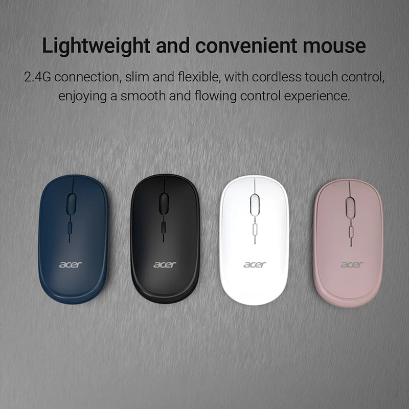 Acer-فأرة لاسلكية usb ، صامتة ، من أجل المنزل والمكتب والألعاب والمحمول وللسطح المكتب والكمبيوتر المحمول والكمبيوتر اللوحي والكمبيوتر الشخصي واللاعبين 2 جيغاهرتز