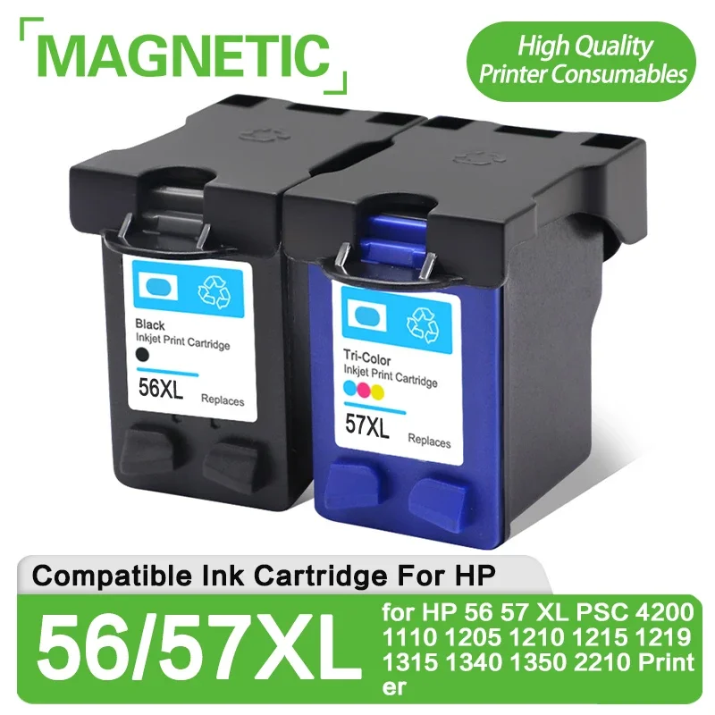 For HP56 57 Compatible Refillable Ink Cartridge for HP 56 57 XL PSC 4200 1110 1205 1210 1215 1219 1315 1340 1350 2210 Printer