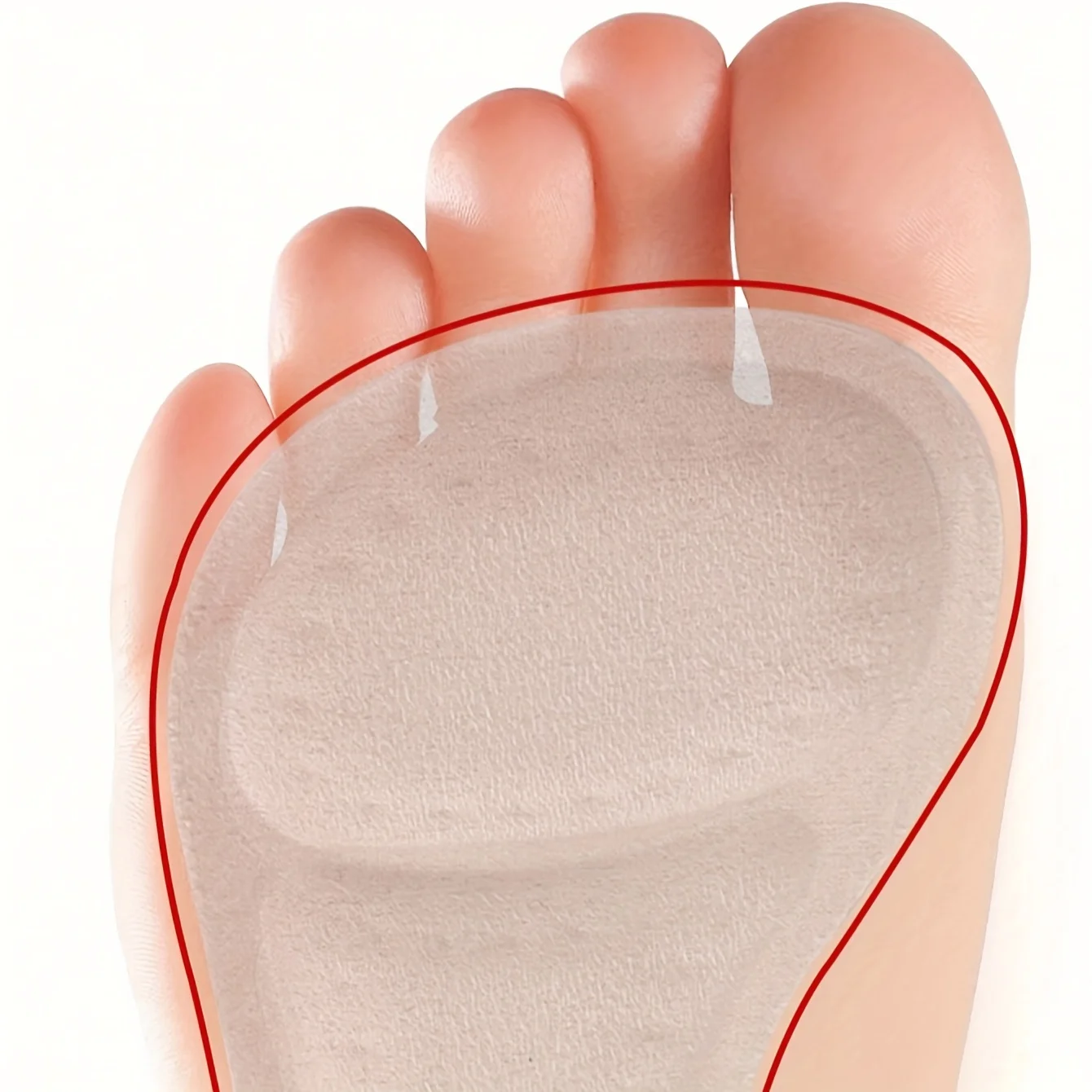 2pcs High Heeled Shoe Sole Pads Non-Slip Breathable Half Size Self-Adhesive Washable Comfort Inserts for Women image 3