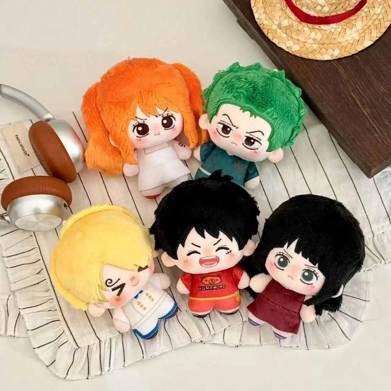 

Anime One Piece Plush Luffy Roronoa Zoro Sanji Nami Ace Nico Robin Sabo Law Plush Pendant Kawaii Cute Doll Toy Birthday Gift