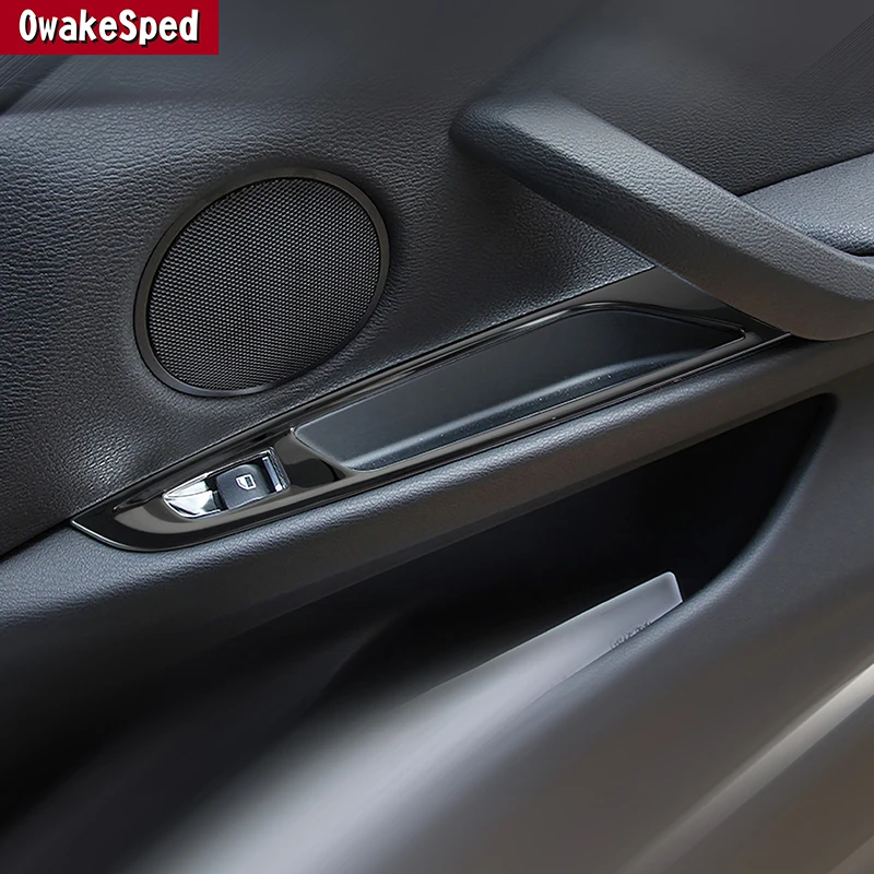 

Узор из углеродного волокна, подлокотник двери автомобиля, кнопка подъема окна, панель, рамка, отделка для BMW X5 X6 F15 F16 2014-18, аксессуары для интерьера