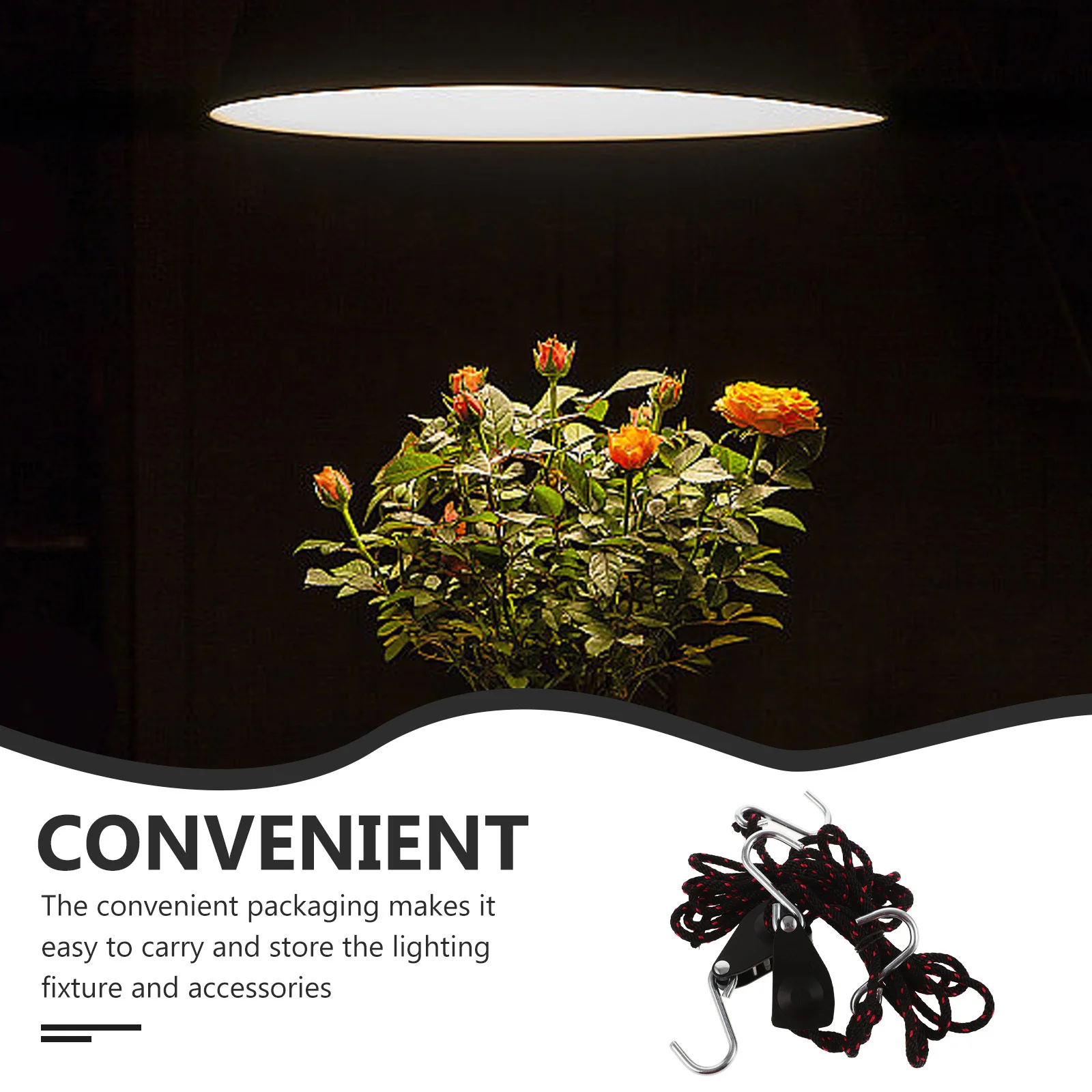 2 قطعة شماعة ضوء الخيمة قابل للتعديل حبل هوك تحميل تحمل مصباح النبات معلقة سطوع عالية LED أضواء قابل للتعديل حبل شماعات #2