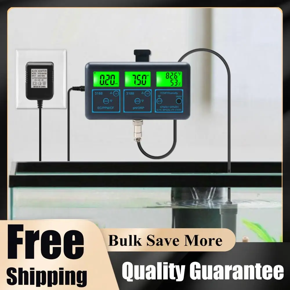 

WiFi 7 in 1 Water Quality Test Gauge LCD Display Water Quality Detector Multi-Parameter Water Analyzer for Aquarium Aquaculture