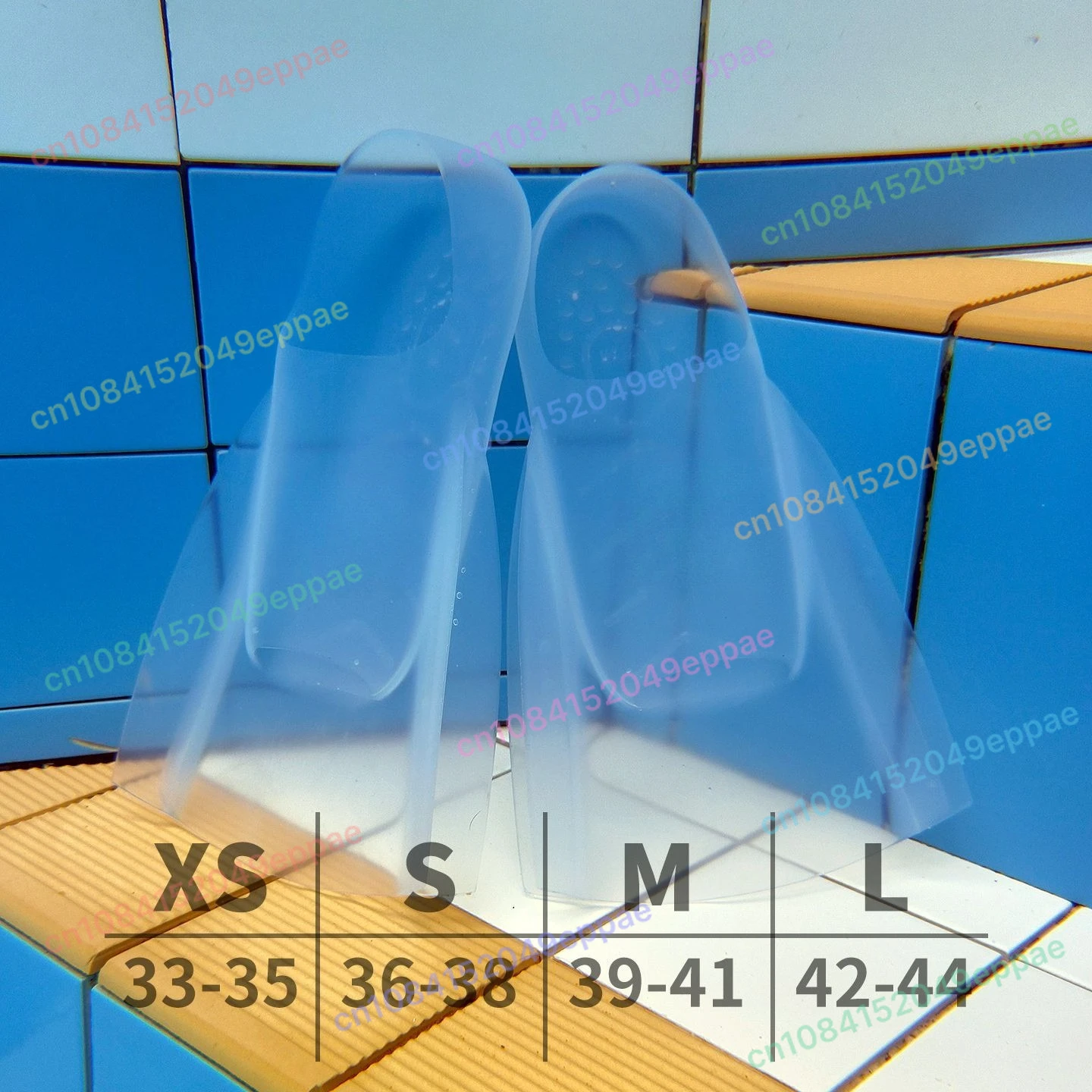 زعانف سباحة من السيليكون الشفاف بالكامل - تصميم قصير مطور لعام 2026 للغطس والسباحة واللفة، طفو محايد #2