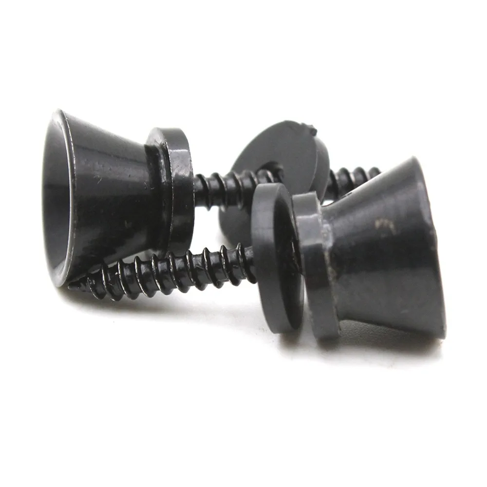 6PCS Universal Metal Material Guitar Strap Lock Pins Black Color Guitar Strap Buttons Strap Lock Pegs Electric Guitar Use