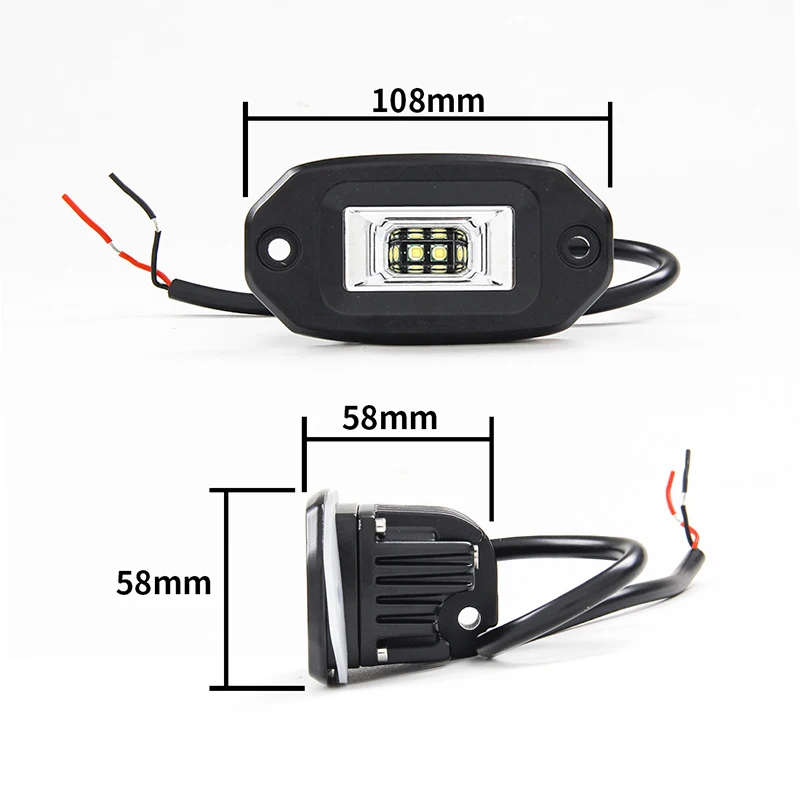 2X Car LED Modified Car Lights for Jeep Wrangler JK TJ Fog lights 40W Work Light Front Bumper Headlights LED 6000K White Bulb - view 4