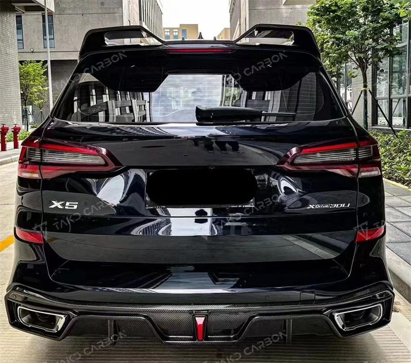 T Style High-quality Dry Carbon Fiber Front Bumper Edge Front Lip for   X5 G05 Body Kit