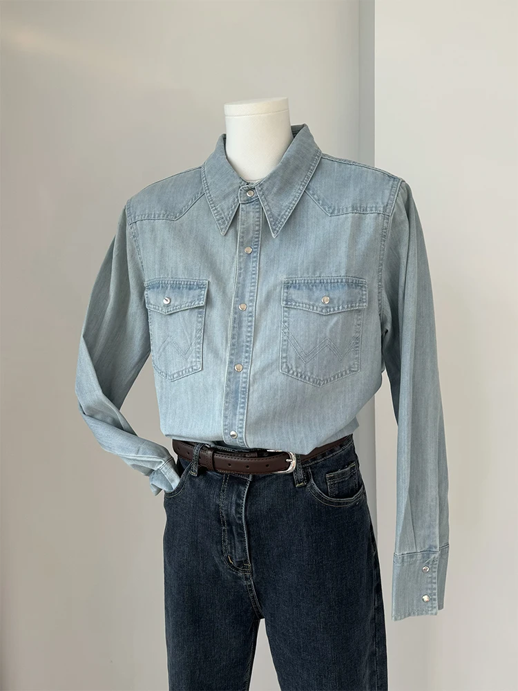 

Джинсы Waed Denim с длинными рукавами для женщин, осенне-зимние, облегающие, повседневные, модные, в корейском стиле