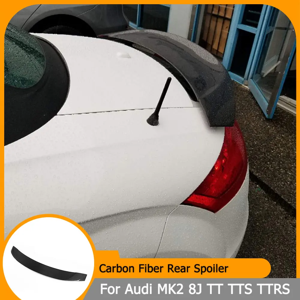 

Carbon Fiber Car Rear Spoiler Trunk Boot Wing Lip for Audi TT 8J MK2 TTS TT RS 2 Door 2008-2014 Rear Wing Spoiler FRP