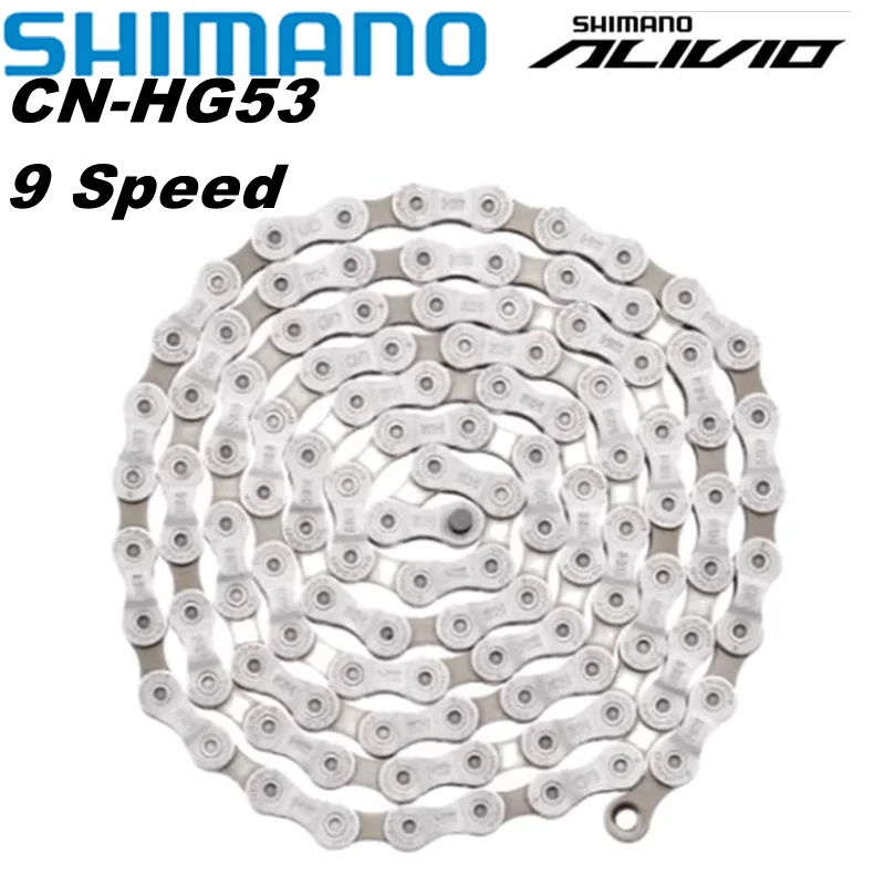 

Оригинальные скоростные велосипедные цепи SHIMANO ALIVIO M3100 HG53- 9, супер узкие-HYPERGLIDE-сеть MTB 114L с быстрой связью