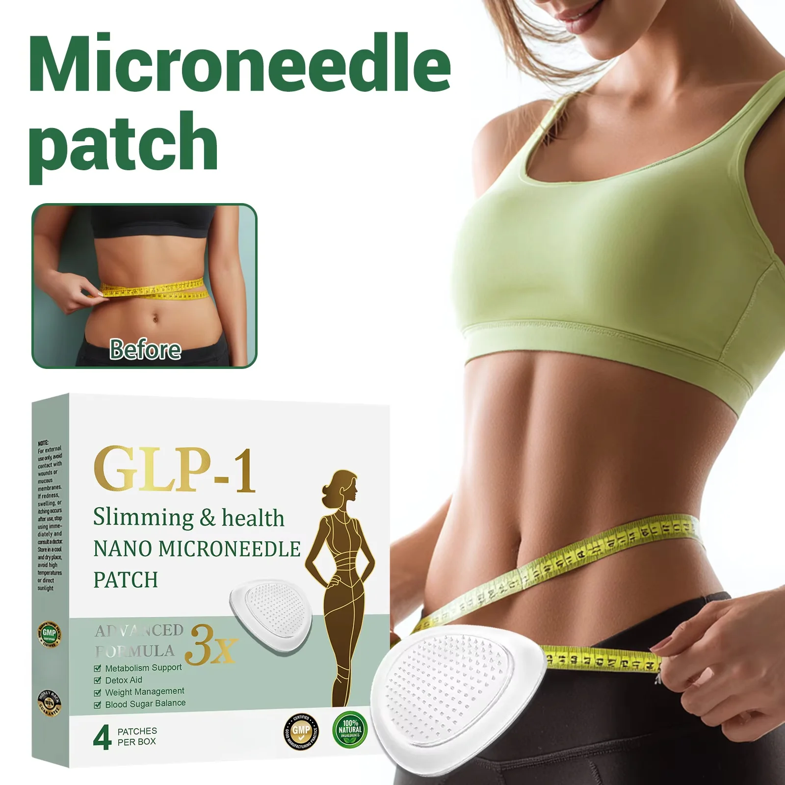 Glp-1 30-piece Plant-derived Wellness Patches || Appetite Regulation & Metabolic Flexibility Optimization For All Genders.