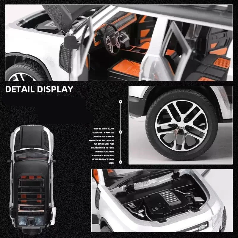 1/24 Land Rover Defender SUV Alloy Car Mode Diecasts & Toy Metal Off-road Vehicles Car Model Simulation Collection Toy Gift