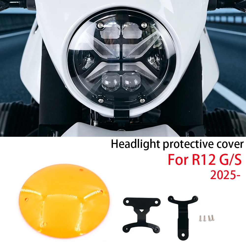 

R12G S R12 G/S Headlight Shield Guard Protector Headlamp ABS Mesh Cover For BMW R12GS R12G/S 2025- Headlight Guard