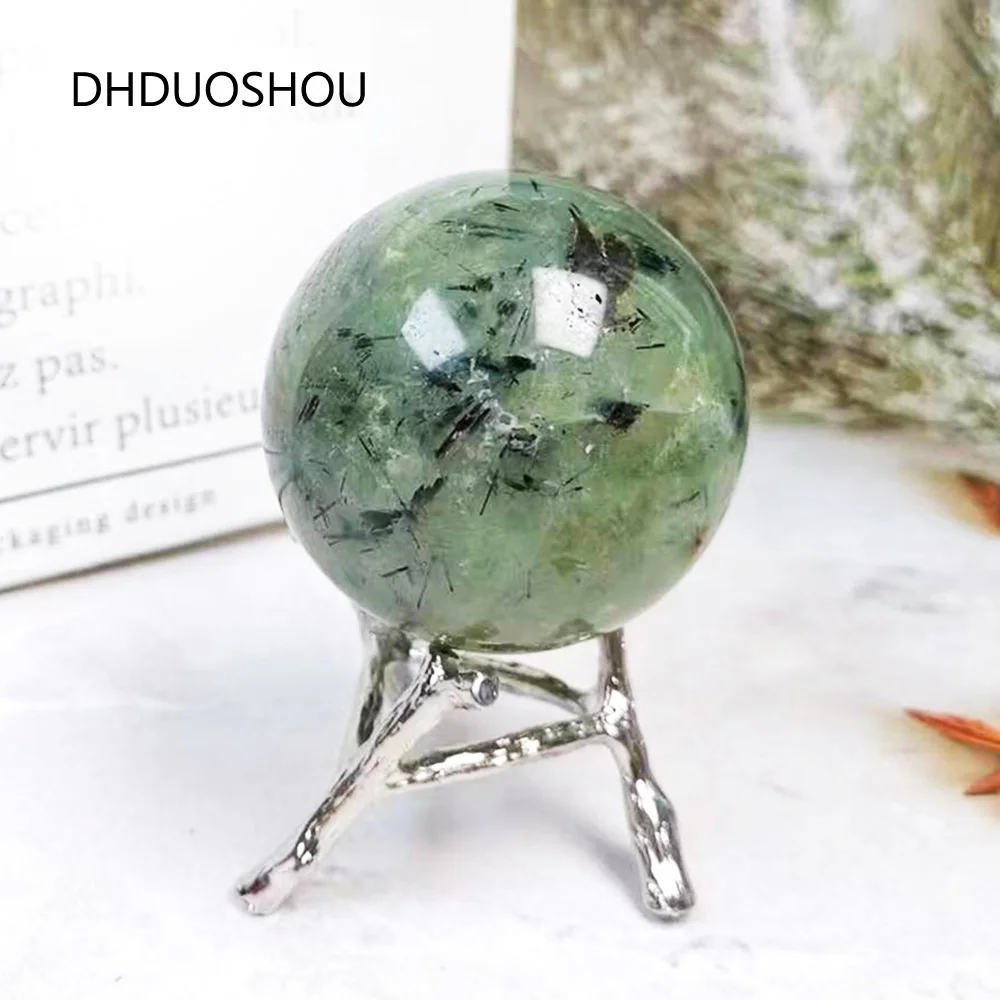 

1Pc Rare Natural Prehnite Sphere Crystal Ball Green Quartz Grape Stone Real Gemstone For FengShui Meditation Home Decor Gift