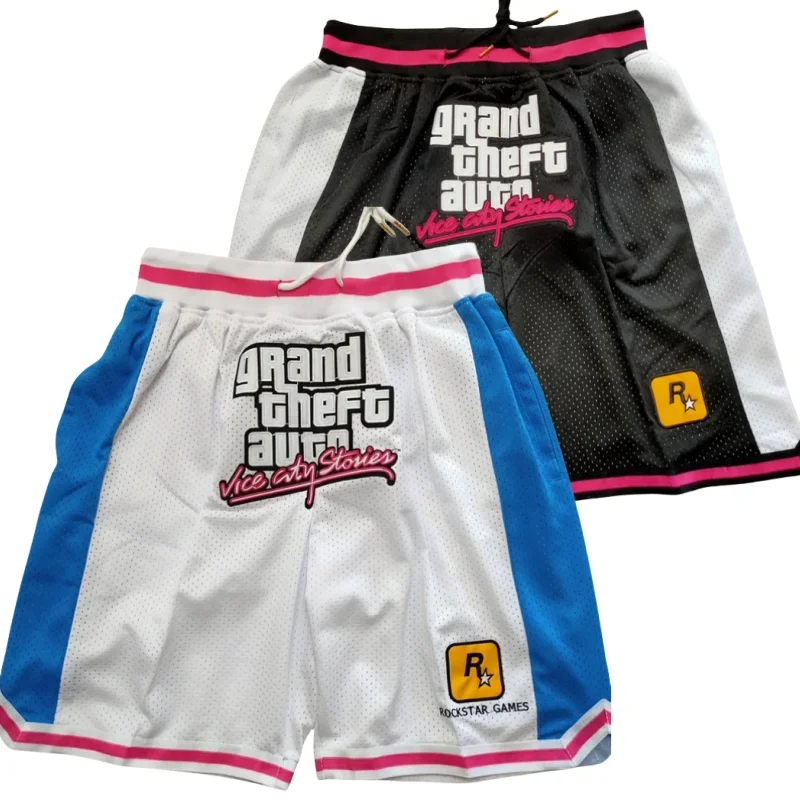 Games GTA Vice City Stories Shorts Cosplay Grand Theft Auto San Andreas Basketball Short Pants For Sports Exercise High Quality