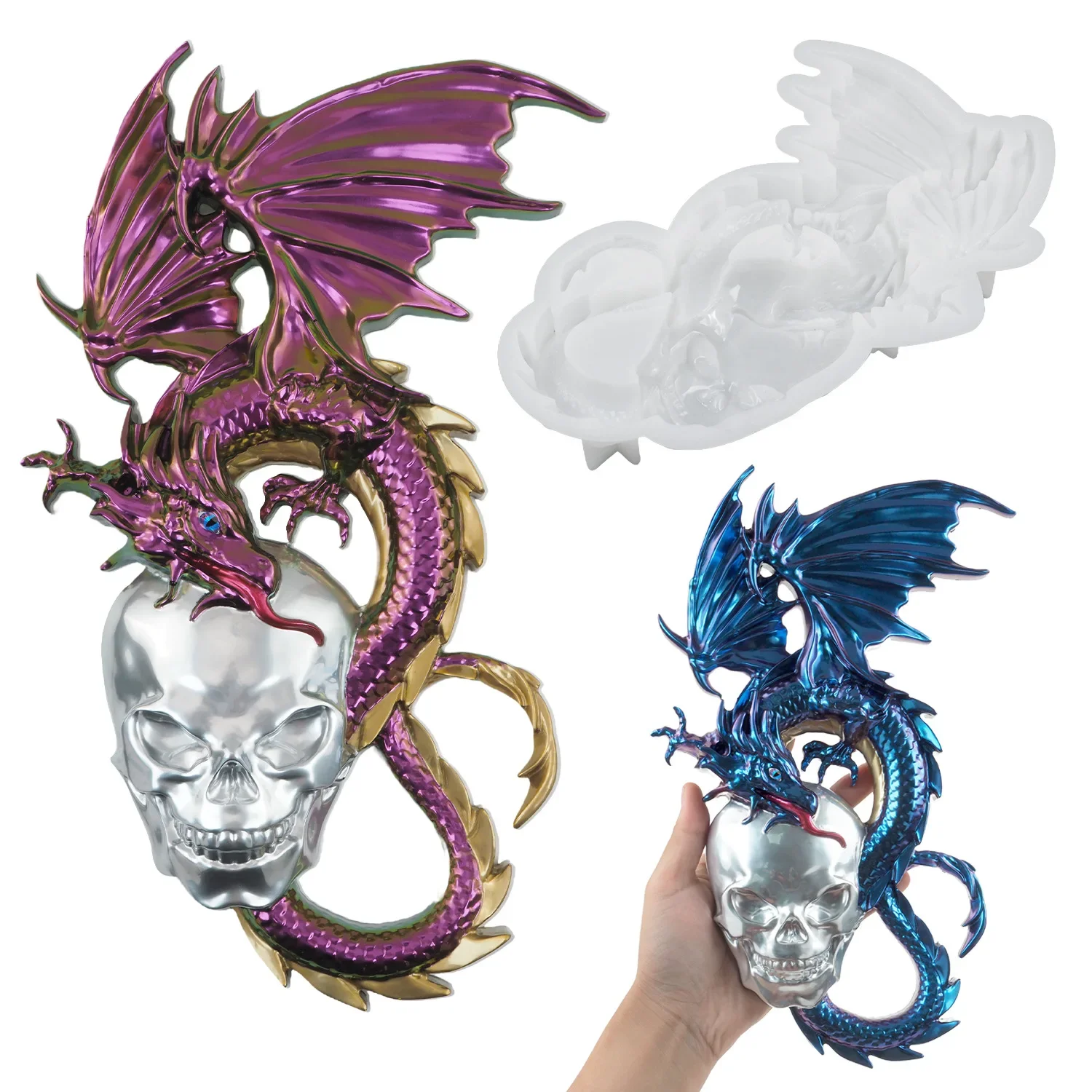 DIY Silicone Epoxy Resin Mold Dragon Skull Jewelry Tool Jewelry Mold Jewelry Accessories