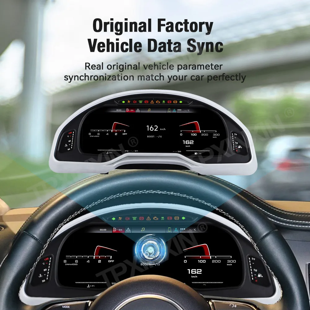 LCD Digital Cluster For Audi Q7 2006-2015 LCD Instrument Panel Speedometer Odometer Dashboard Display