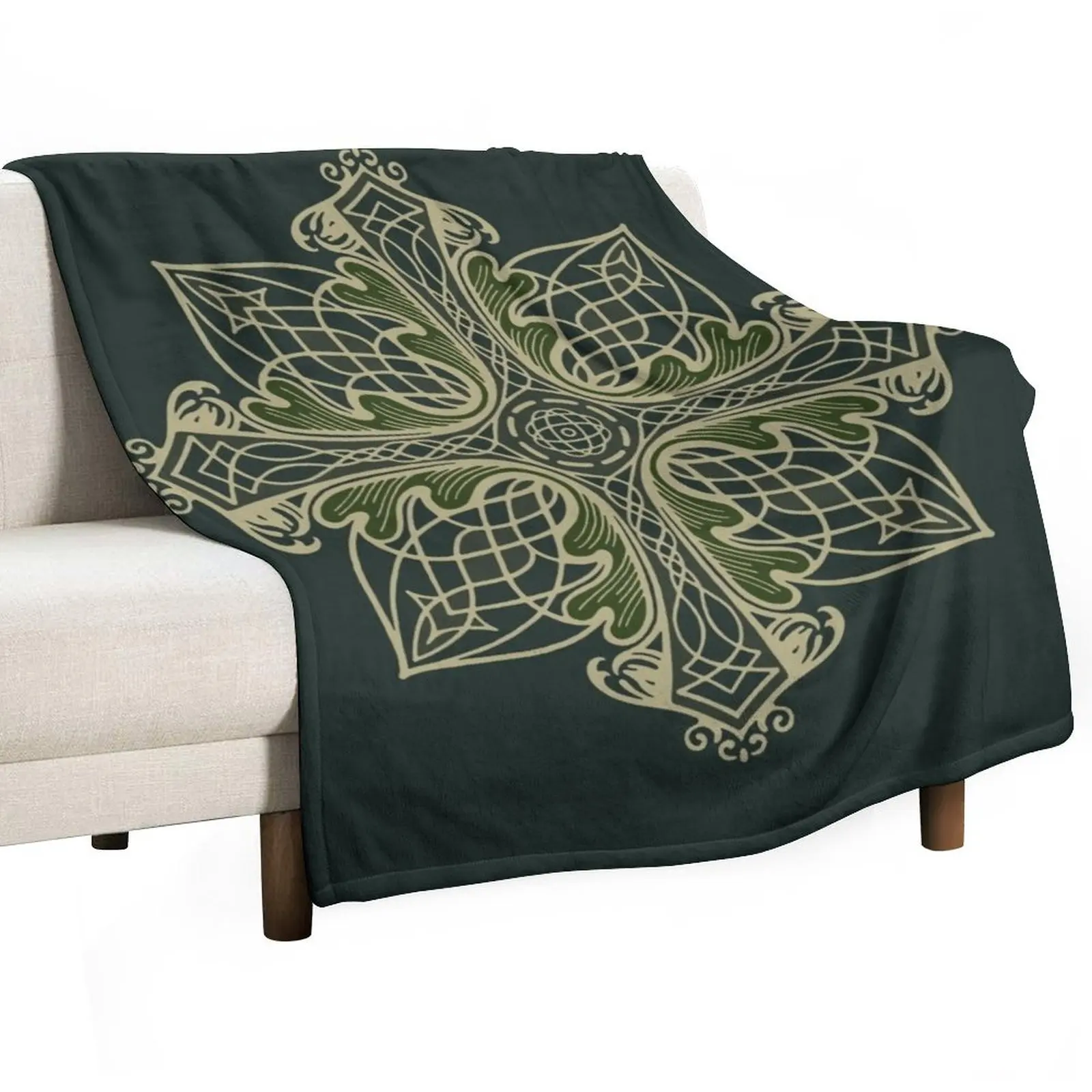 Celtic Oak Cross Throw Blanket Hair Furry Blankets