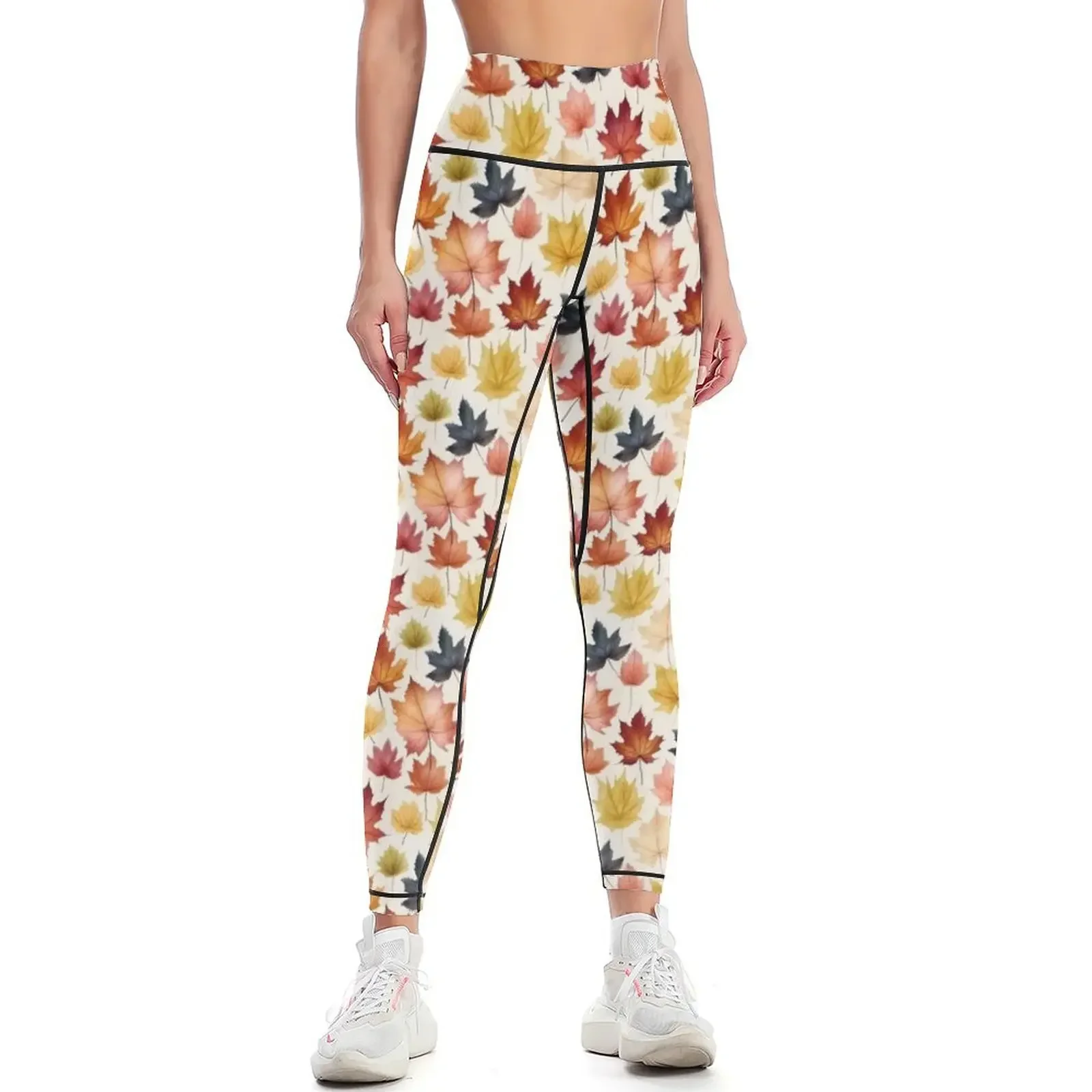 

Lovely autumn leaves in colors Leggings Fitness clothing legging push up for fitness Women sports Womens Leggings