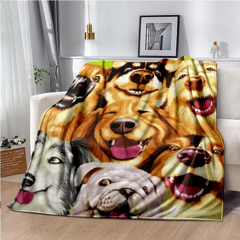

Супермягкое фланелевое одеяло для селфи с изображением кота, собаки, подходит для гостиной, спальни, дивана, теплое одеяло