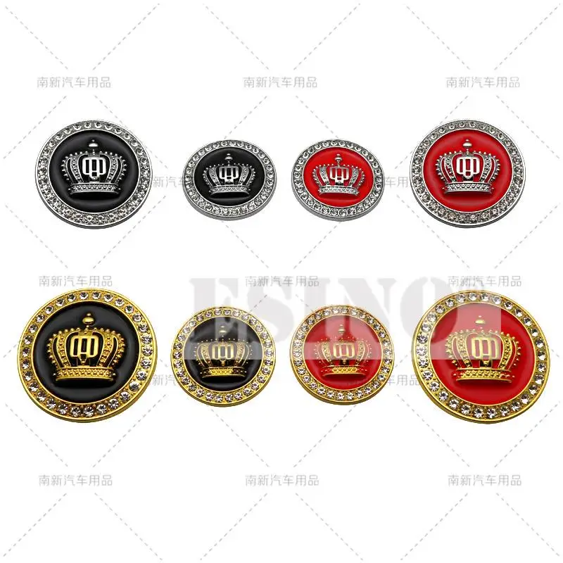 

Car Styling 3D Crown with Diamonds Decorative Metal Alloy RearTrunk Fender Adhesive Badge Body Tailgate Displaceme Emblem