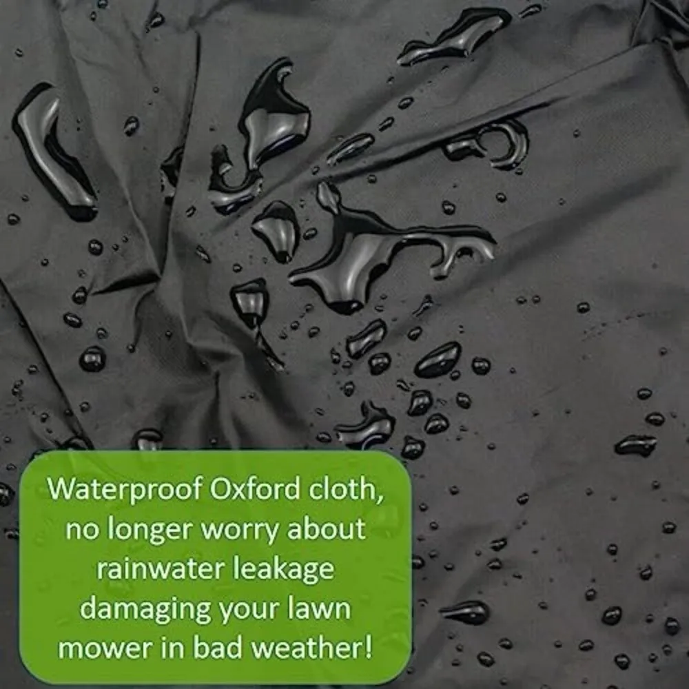 210D Polyester Oxford Lawn Mower Cover Drawstring Closure Rain & Tear-Resistant Push Lawn Mower Cover UV Protection Dust Proof