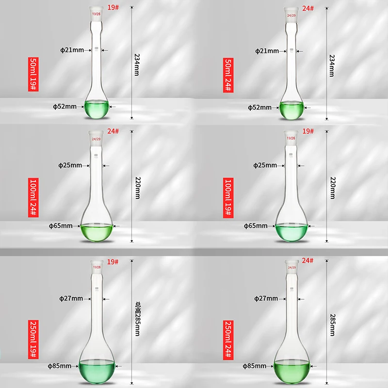 Kjeldahl nitrogen fixing flask, long neck ammonia nitrogen grinding flask, eggplant distillation flask, chemical laboratory equi view 5