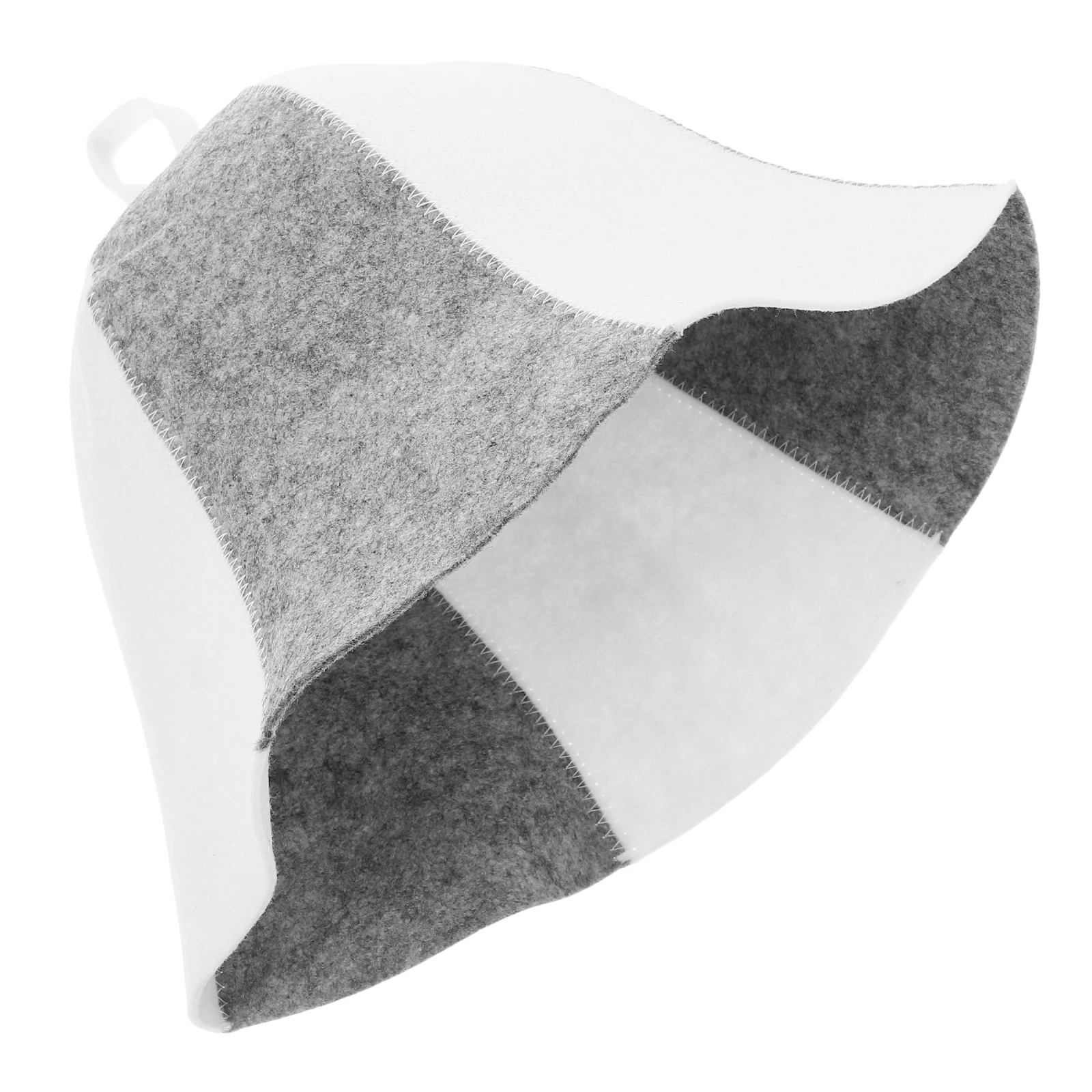 

3 pcs Hat Felt Bath Hats for Felt Hat For Sauna Spa Shower Women Men Grey White 6 Panels Soft Comfortable Breathable