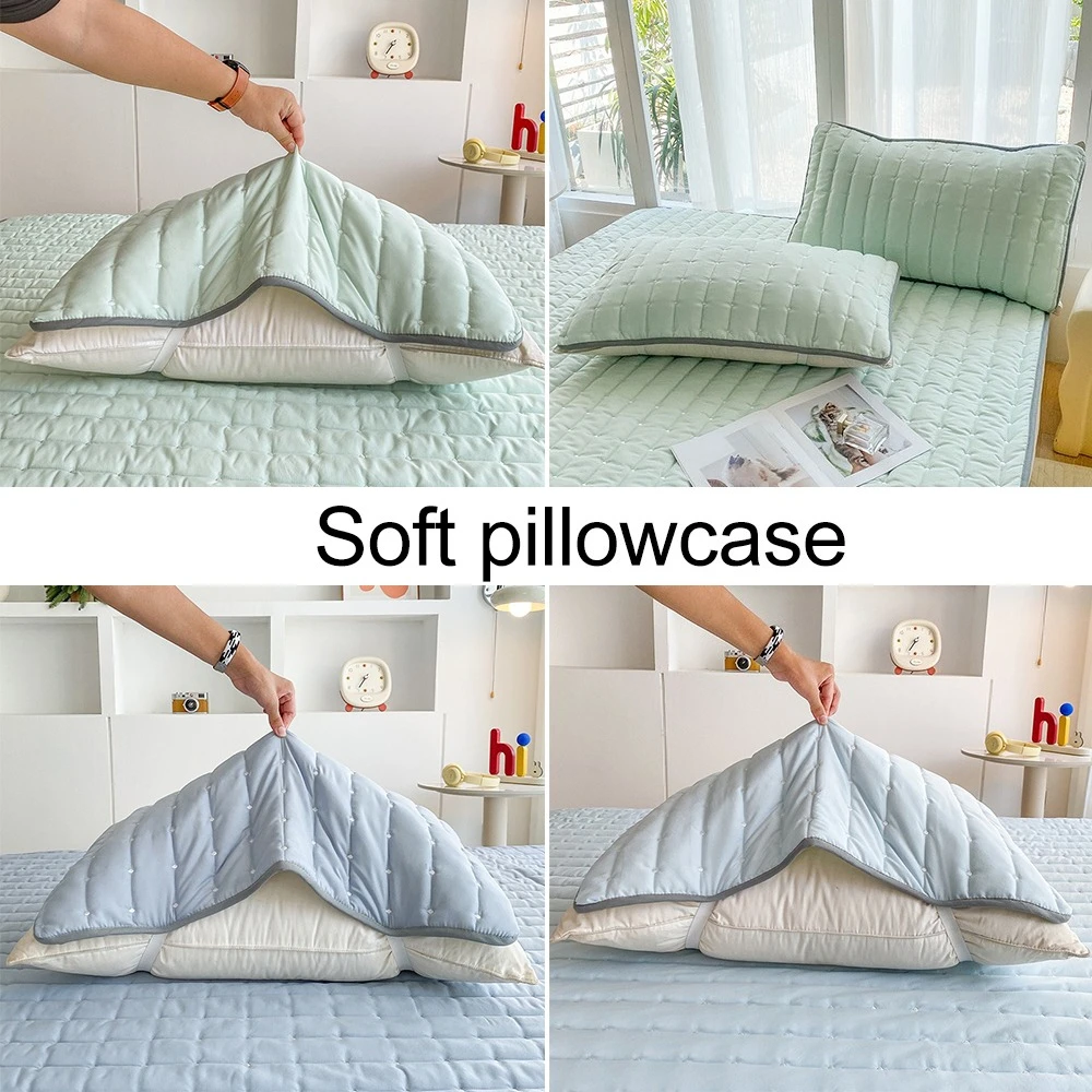 

Thickened Pillowcase Covers Waffle Pattern Soft Autumn Pillow Pad Machine Washable for Dorm Home Bedroom Use Smooth Fabric 베개커버