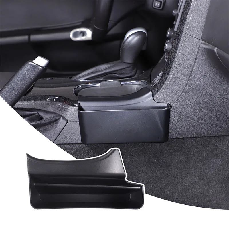 

For Chevrolet Corvette C6 2005-2013 Black Center Console Side Storage Box Multi-Function Mobile Phone Tray Car Accessories LHD