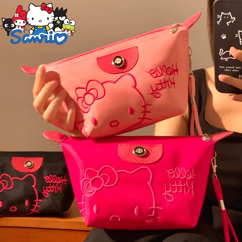 

Sanrio Hello Kitty New Portable Cosmetic Bag Cartoon Fashion Women's Cosmetic Bag Large Capacity Travel Storage Toiletry Bag