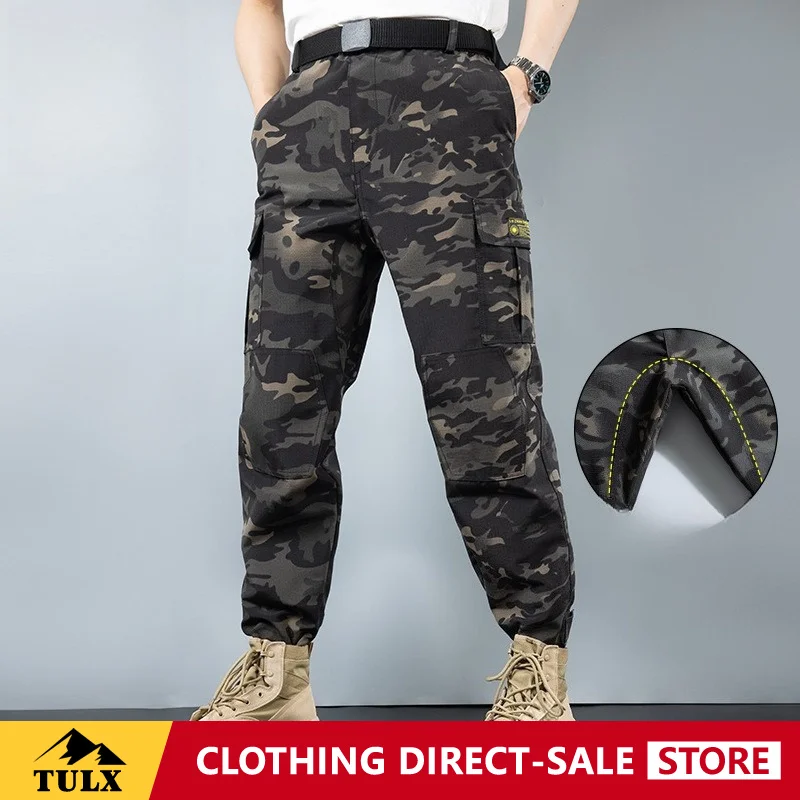 Camouflage Pants Men Outdoor Tactical Wear-resistant Work Trousers Scratch Resistant Labor Protection Pants Tear Resistant Pants
