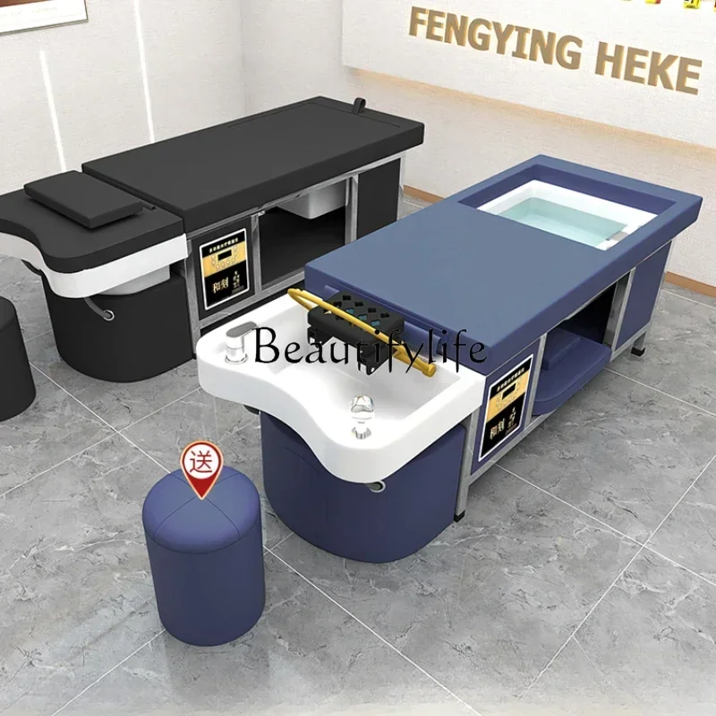 Thai Massage Foot Massage Bed Multifunctional Shampoo Chair Barber Shop Water Circulation Fumigation Head Therapy Bed