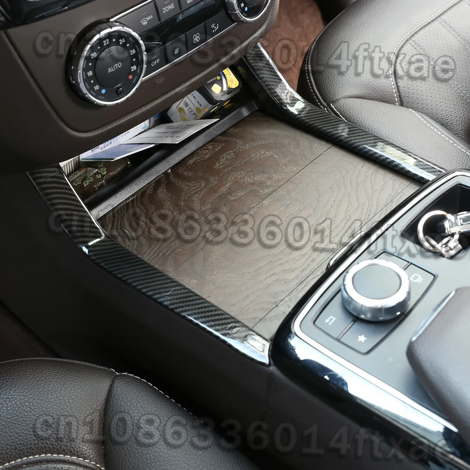 

For Mercedes Benz GLE W166 ML GL GLS X166 2013-2019 ABS Silver Car Center Console Water Cup Holder cover Trim Car Accessories