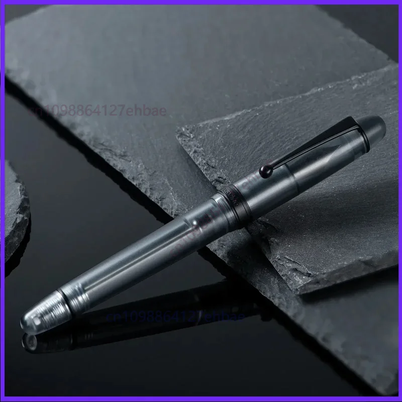 For Asvine V126 Fountain Pen with Vacuum Filling Titanium EF/F/M Nib  Matte Gray Acrylic Writing Gift