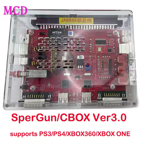 SperGun/CBOX Ver3.0 Supports PS3/PS4/XBOX360/XBOX ONE Controller and Joystick for Arcade Board/SNK/IGS Deck USB Interface