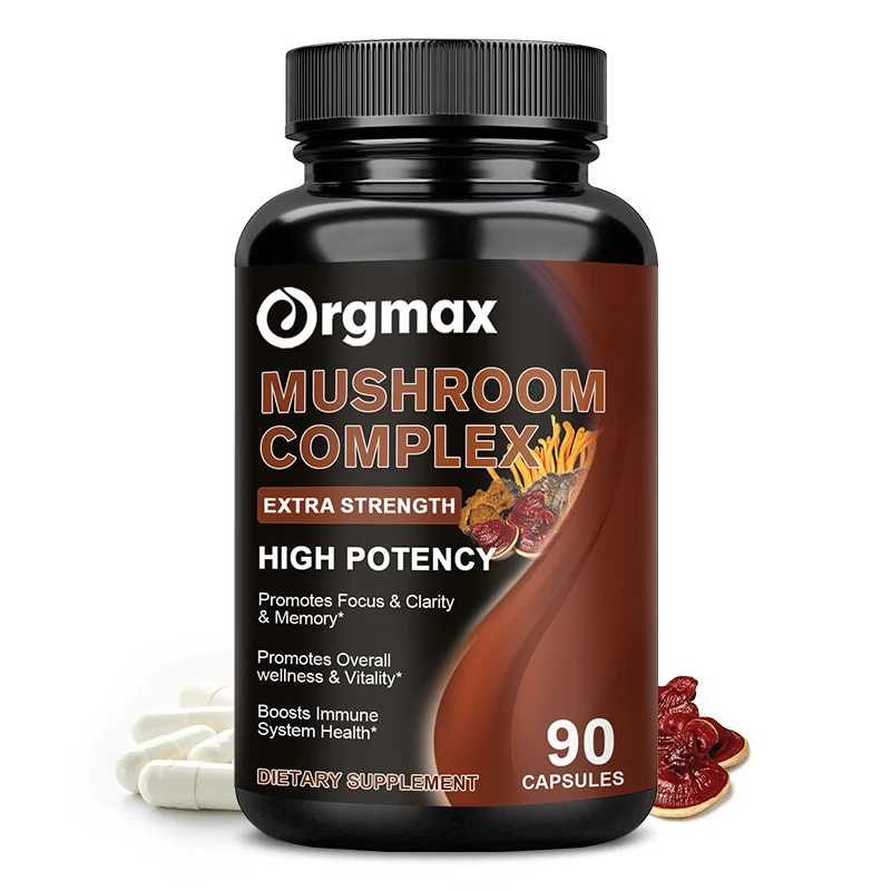 

Mushroom Complex Capsules - Cordyceps, Lion's Mane, Maitake, Reishi, Shiitake & Turkey Tail - Organic Herbal Dietary Supplement