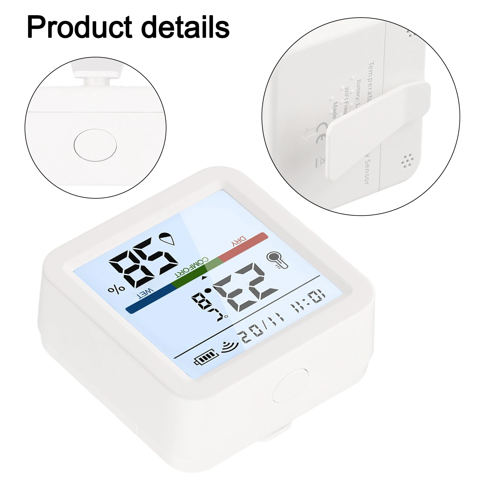 Temperature and Humidity Sensor for Efficient for Smart for Home Control Compatible with For Tuya App for Remote for access