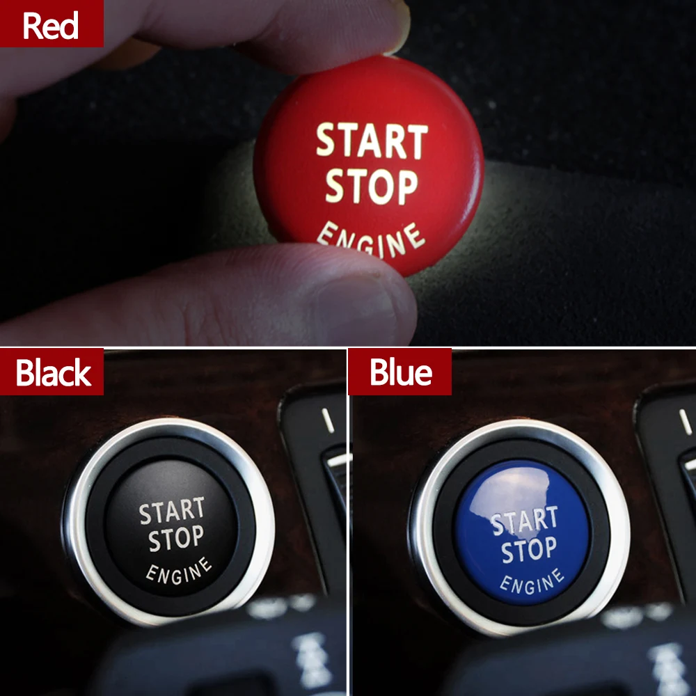 Engine Ignition Start Stop Switch Button Cover Decor For BMW 1 3 5 Series E87 E90 E91 E92 E93 E60 X5 X6 Z4 E84 E83 E70 E71 E89