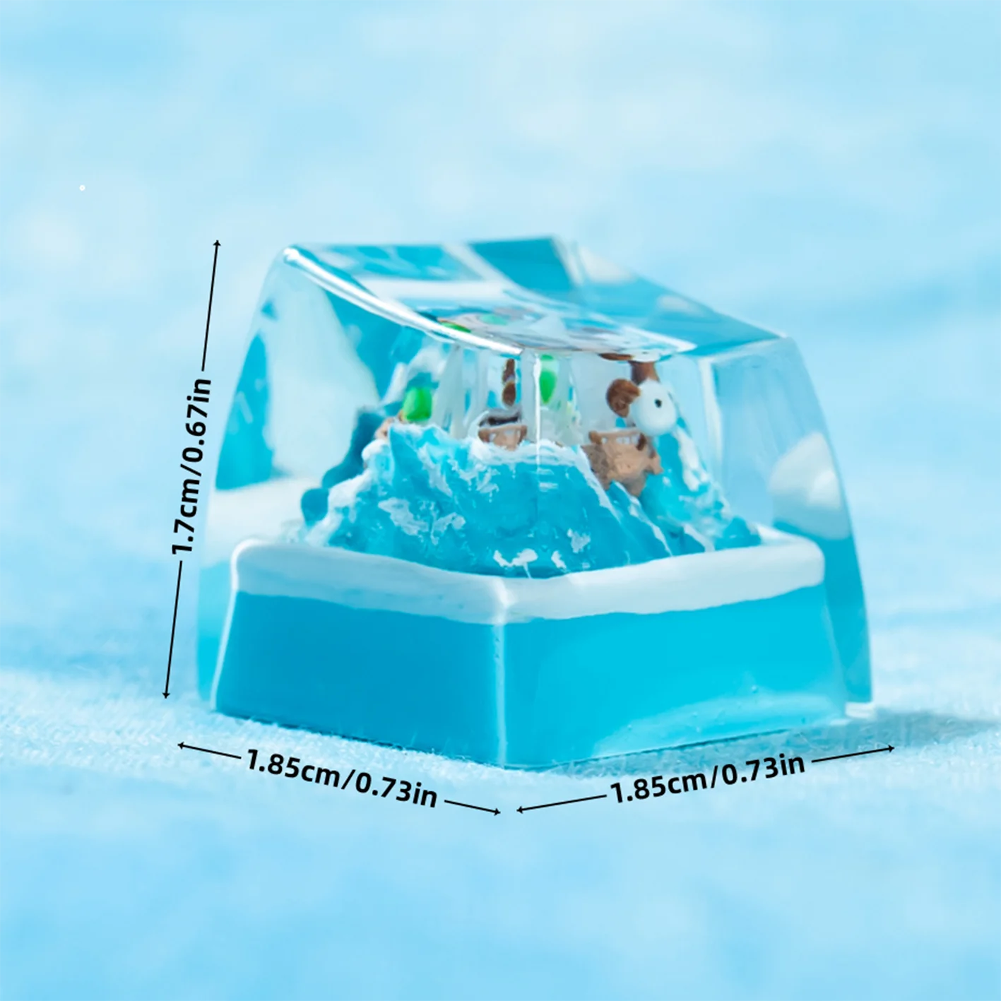 STJORNEX Artisan Resin Keycap Blue Sea Adventure 1U Esc SA  Profile Handmade Miniature Keycap for Cherry MX Mechanical Keyboard