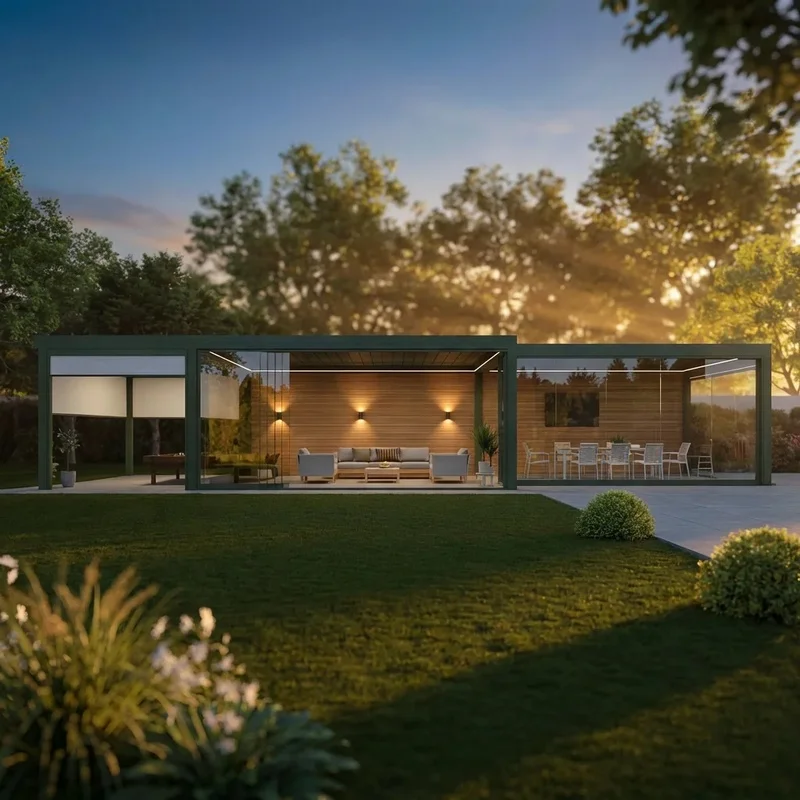 Commercial Aluminum Pergola & Gazebo 4x6-Eco-Friendly Standing Outdoor Balcony Use with BIM Model
