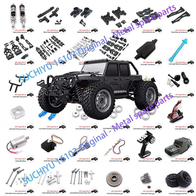 Amortiguador Mejorado Para SCY 16103,16102 Pro, JJRC Q130 Q120  MJX, Hyper Go 16207, 16208, 16210, 14301, 14210, Coche RC