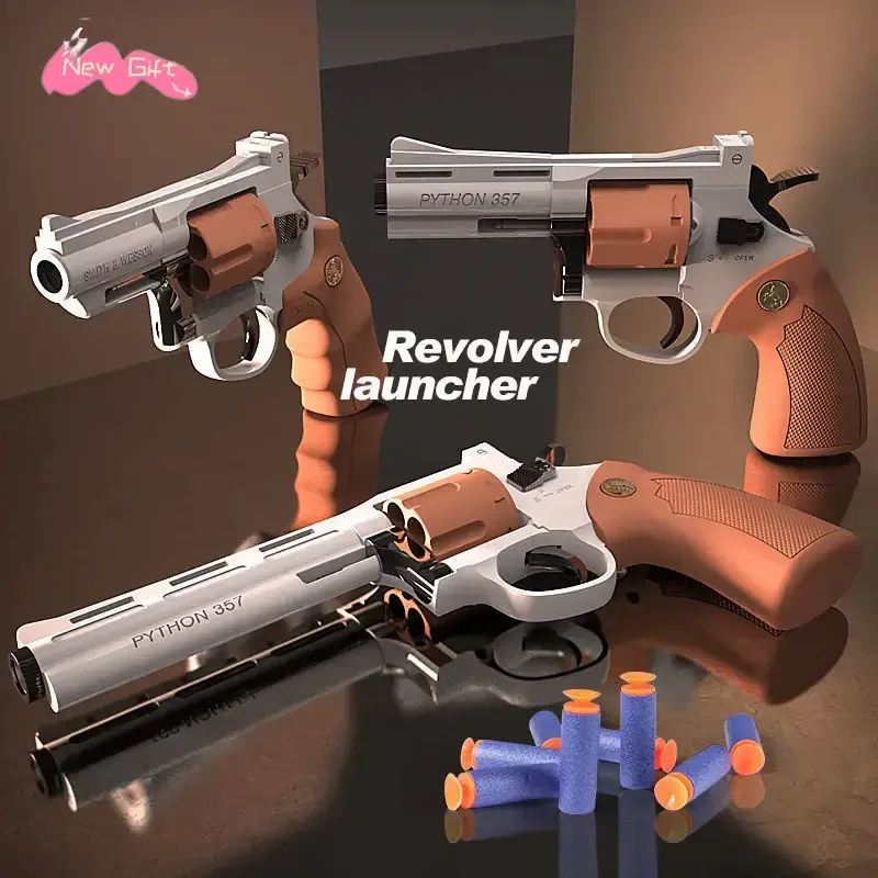 Soft Bullet Gun ZP5 Revolver Soft Bullet Launcher Pistol Toys for Kid Adult CS Game Outdoor Weapon