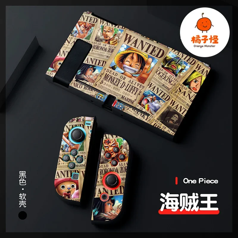 ONE PIECE Luffy Zoro Ace TPU Soft Case Joycon Protective Shell Cover for Nintendo Switch NS OLED Console Crystal Cases Accessory