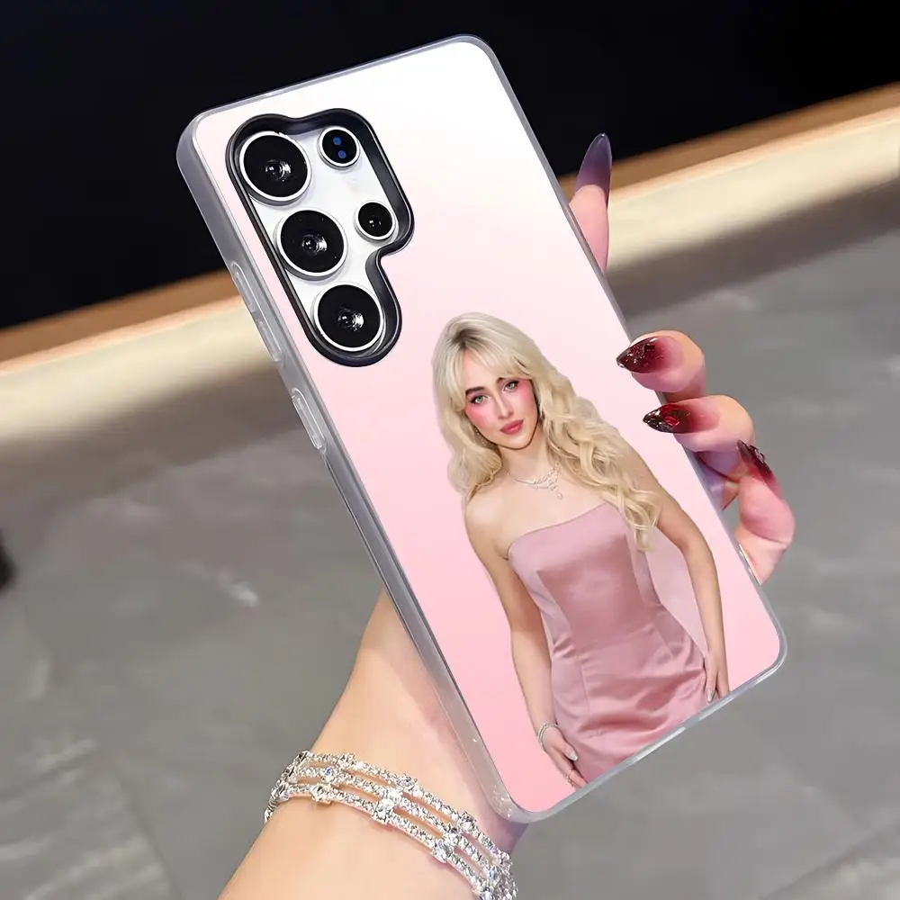 Singer S-Sabrina Carpenter Phone Case For Samsung S26 S25 Plus S24 Plus S22 Ultra S23 FE S21 Plus S21 Ultra Jelly Cover