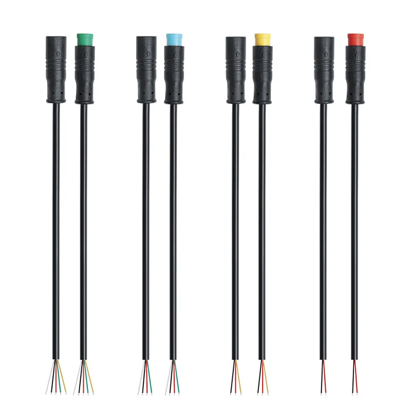 

M8 waterproof BMW power cord，shared bicycle LED outdoor solar 4P male-female signal sensor connectinfg wire